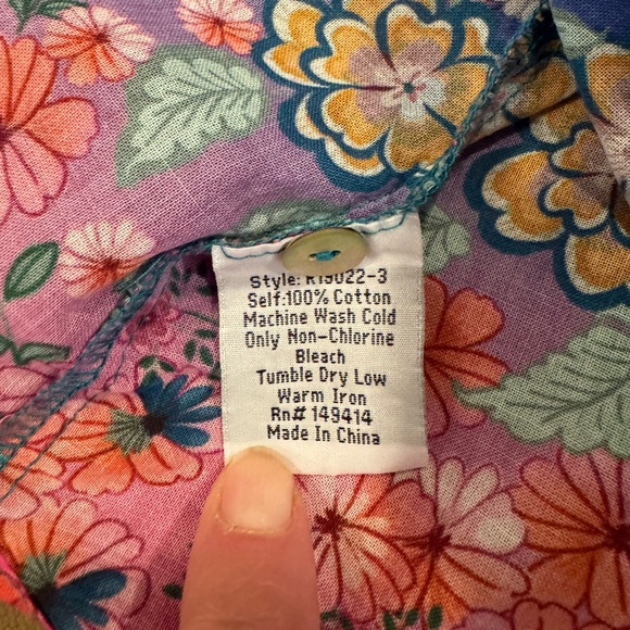 Johnny Was Cotton Blouse - Size Medium - Picture 10 of 12